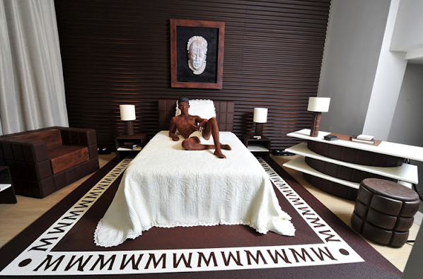chocolate hotel room